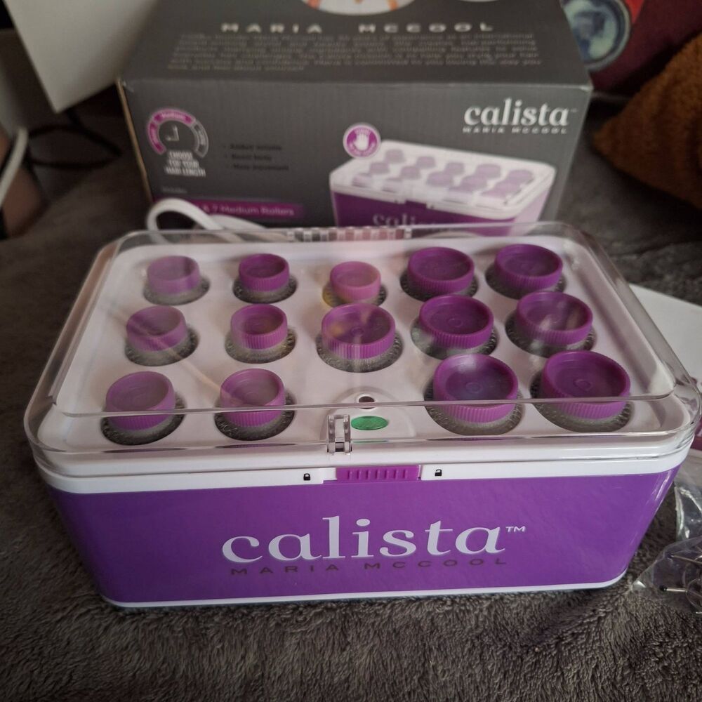 Calista MagicStylers Maria McCool 14 Heated Self Grip Rollers Curlers 2 Sizes
